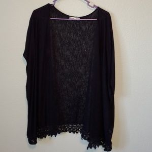 Black lace shawl